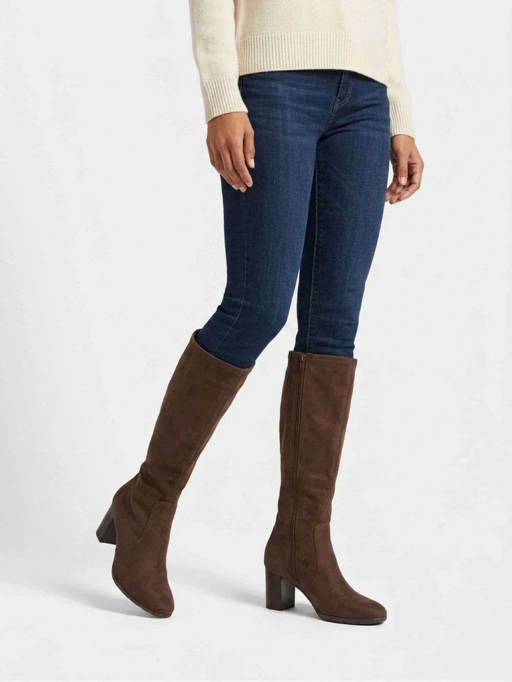 NIB Aerosoles Ortholite Women's Dark Brown Suede Boots Size 10
